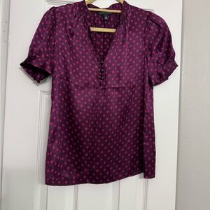 Banana Republic XS Polka Dot Satin Blouse
